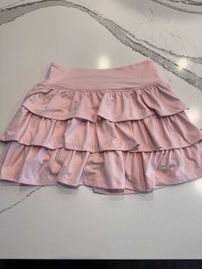 Abercrombie Kids Girls Pink Tiered Ruffle YPB Skort Size 9/10